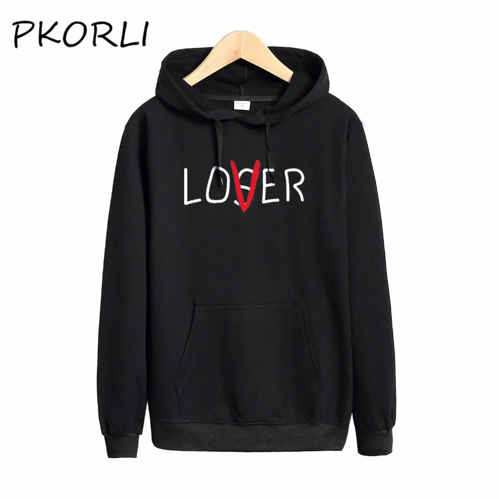 Pkorli Pennywise It Loser Толстовка для мужчин и женщин Повседневная Клубная Толстовка для влюбленных из фильма Дерри Мэн Топы