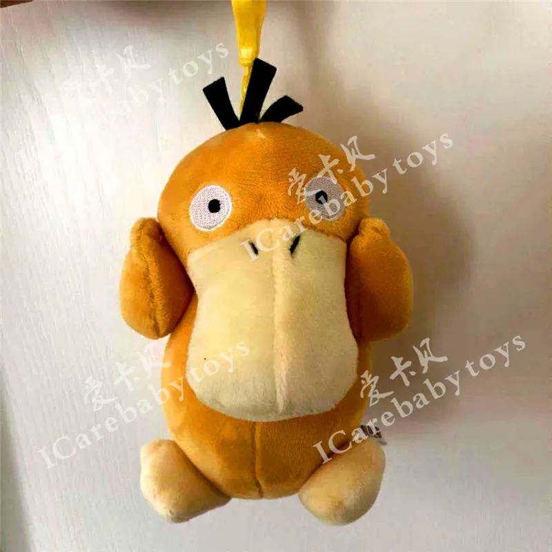 Kawaii Psyduck плюшевая игрушка мини Psyduck Мягкая Подвеска для ключей 15 см Аниме Кукла