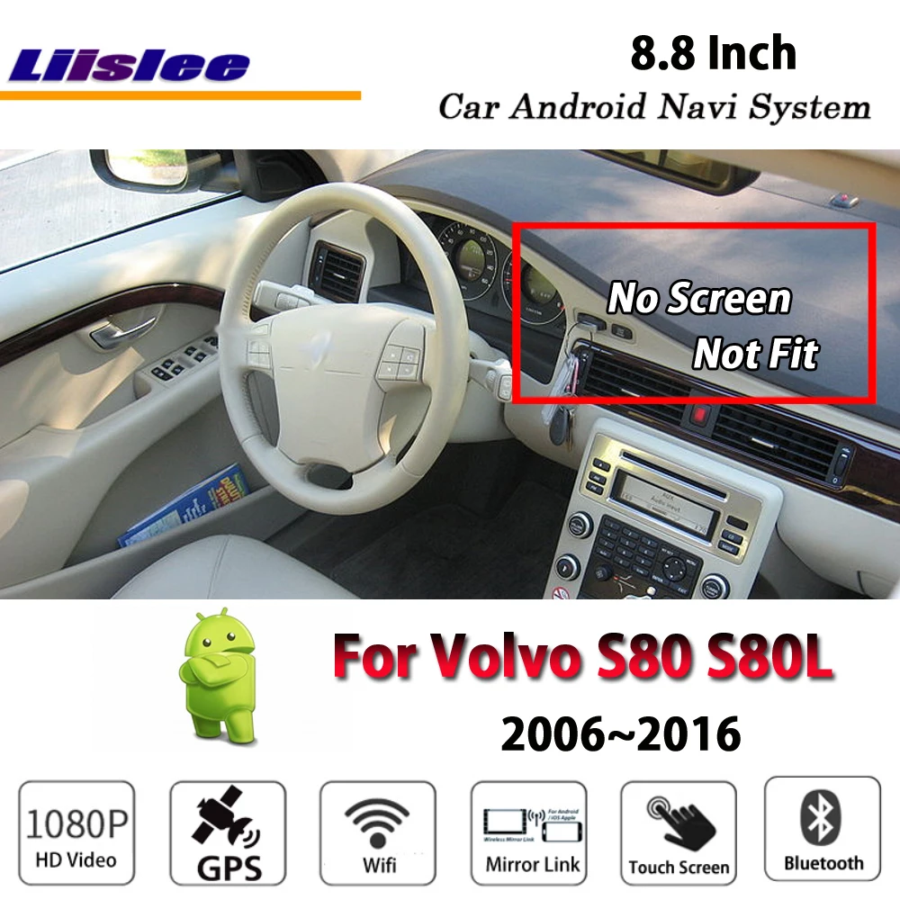 Liislee автомобильный Android мультимедиа для Volvo S80 S80L 2006~ Радио Видео Стерео Зеркало Ссылка Wifi gps карта Navi навигационная система