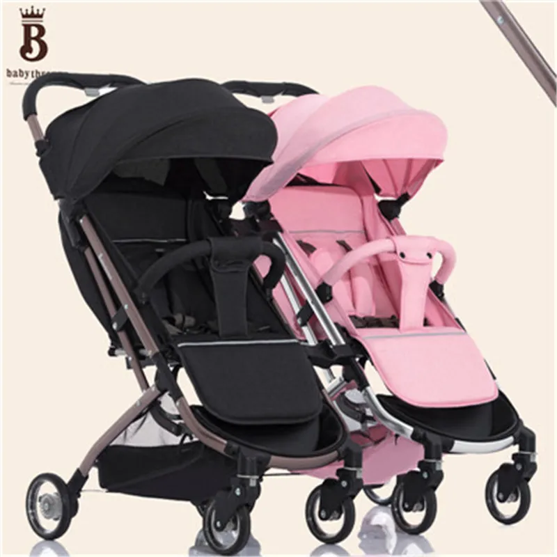 Съемные Легковесные складные коляска Babyfond Twins можно сидеть и лежать на одной