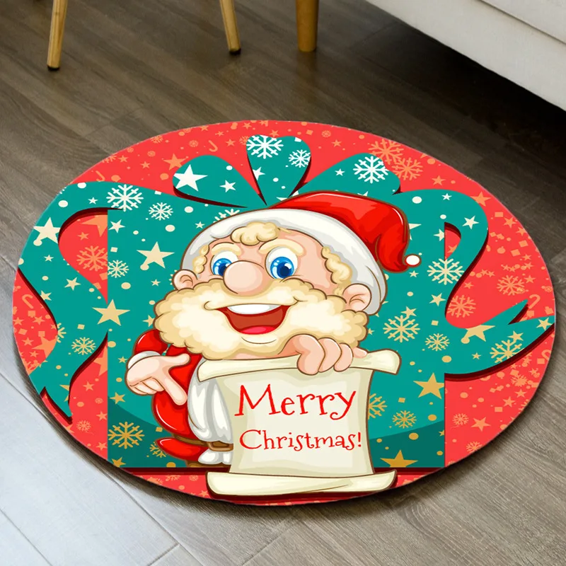 Круглый коврик с надписью &quotMerry Christmas&quot для спальни компьютерного кресла