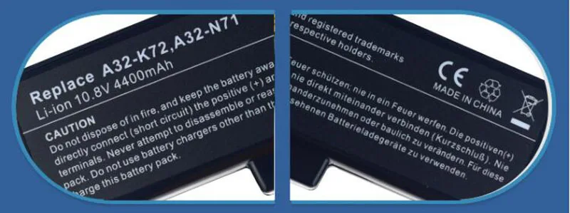 10,8 V 4400mAh 6 ячеек Аккумуляторный блок для ноутбука для ASUS A32-K72 x73s A72 A72D A72DR A72J K72 K72D K72F K72J K72JA K72S N71 N73 X77