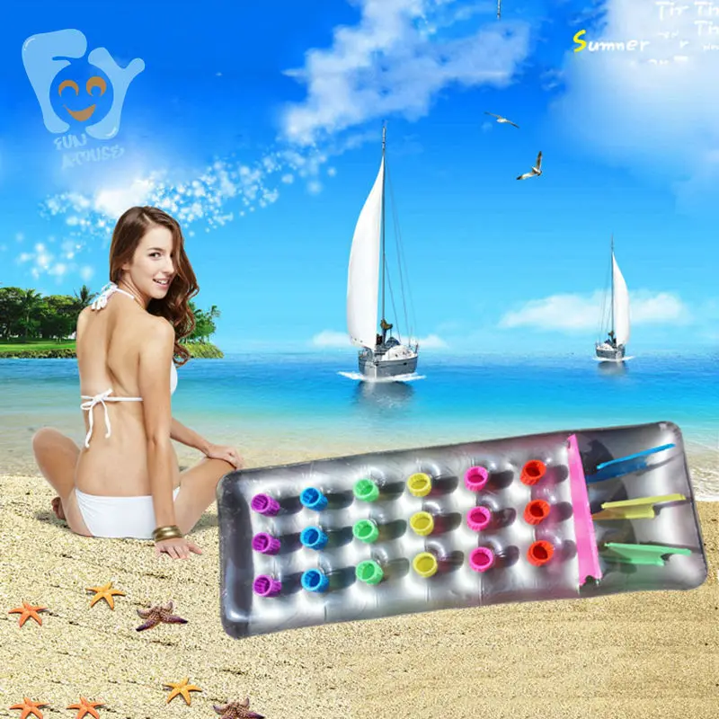 Надувные 18 отверстий с подушкой шезлонг надувные воды пляж игрушки для бассейна