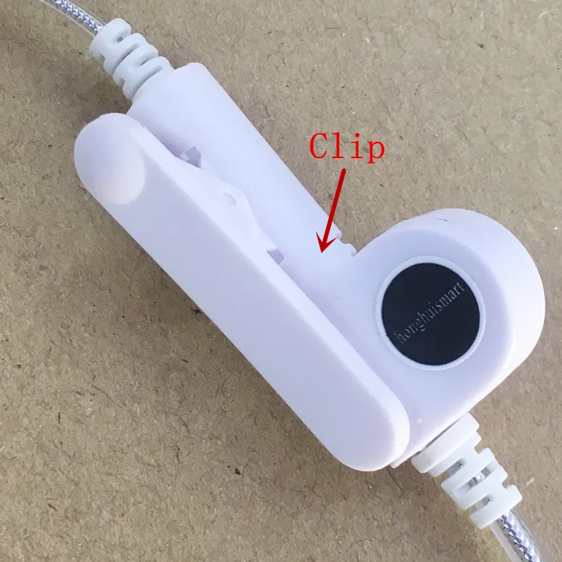 

honghuismart white color fashion earhook headphone K plug 2pins for Kenwood,Baofeng,Wouxun,Weierwei,Puxing etc walkie talkie