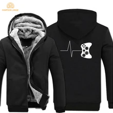 For Gamers Zipper Hoodies Funny Gaming Video Sweatshirts 2019 Hot Winter Warm Fleece Men Thick Zipper Game Hoodies Brand Jacket