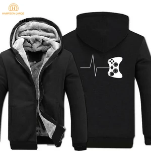 for gamers zipper hoodies funny gaming video sweatshirts 2019 hot winter warm fleece men thick zipper game hoodies brand jacket free global shipping