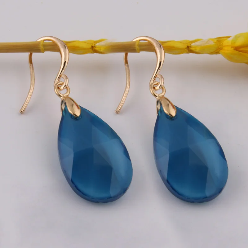 blue NeeFu WoFu,, серьги с кристаллами, винтажные стеклянные серьги, висячие, брендовые, большие, длинные, Brinco, рождественские, Oorbellen - Окраска металла: blue