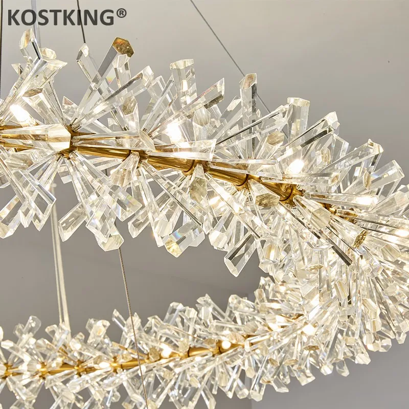 Luxury New Modern Chandelier Lighting For Living Room Creative Design Suspension Crystal Lamp Dining LED Cristal Lustre | Освещение