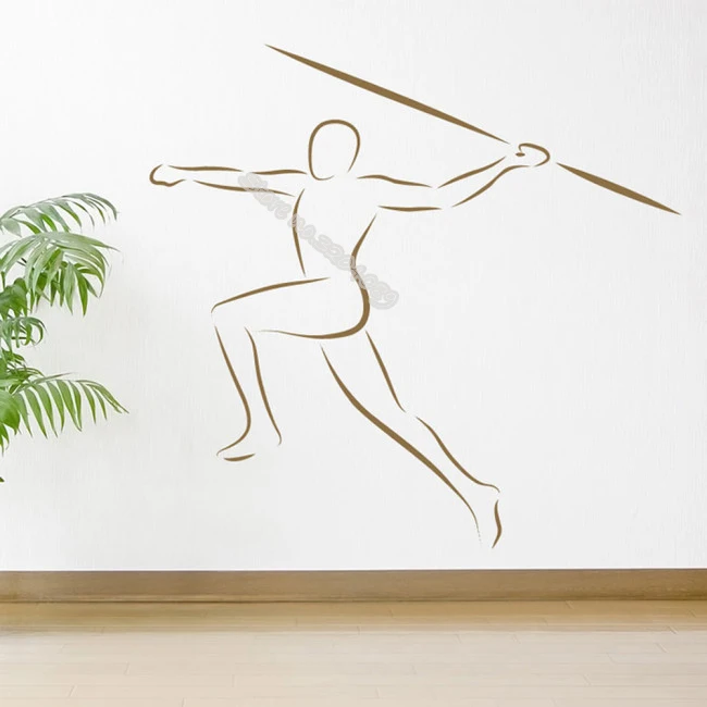 Javelin метательная атлетика Спортивная Настенная Наклейка Спортивное