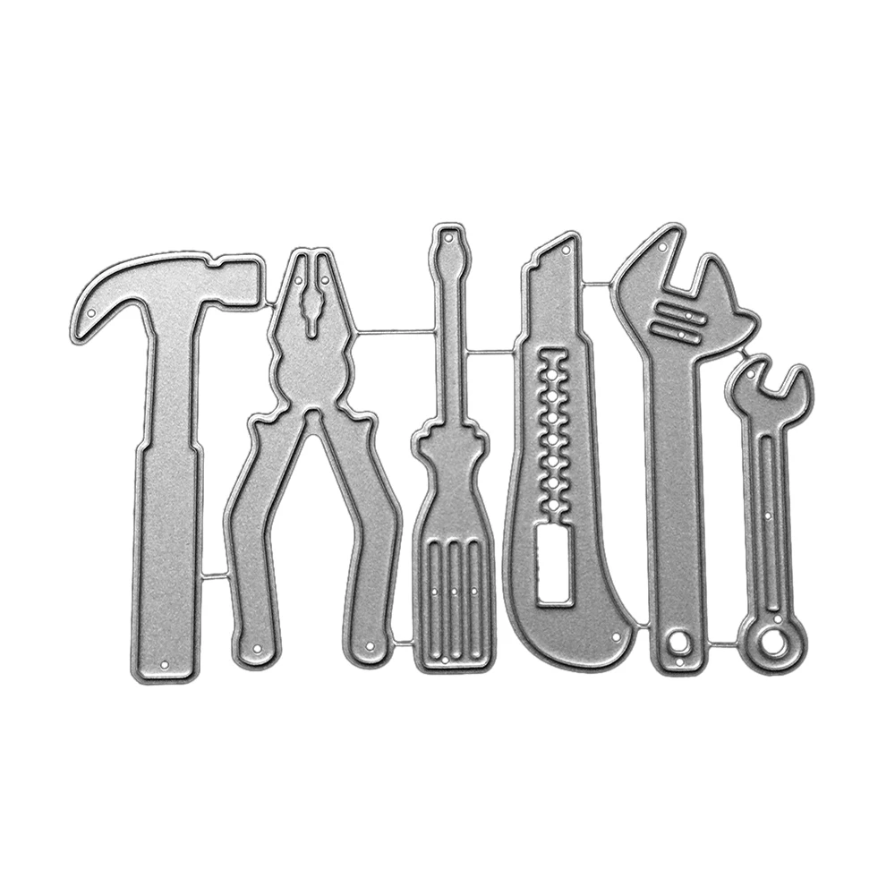 Молоток отвёртки инструменты набор шаблонов металлический трафарет для DIY Скрапбукинг Фотоальбом тиснение Рождество карты штамповка
