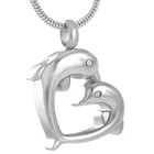 Двойные дельфины KSJ9150, украшение для поцелуев, ожерелье для кремации, похоронные урны для животных, шкатулка для мужчин и женщин