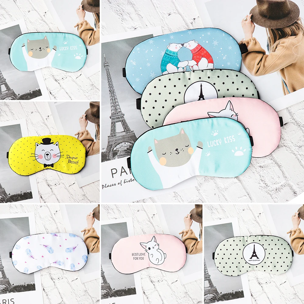 Маска для сна кошачий глаз хлопковый креативный милый мультяшный путешествий
