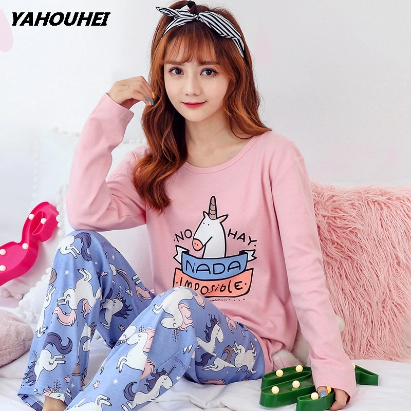 Милые женские пижамные комплекты с принтом комплект из 2 предметов рубашка Топ +