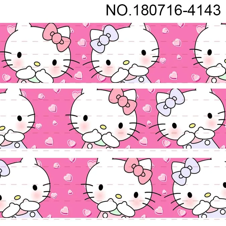 10 ярдов-Различные размеры мультфильм лента-мультфильм Кот шаблон напечатанный