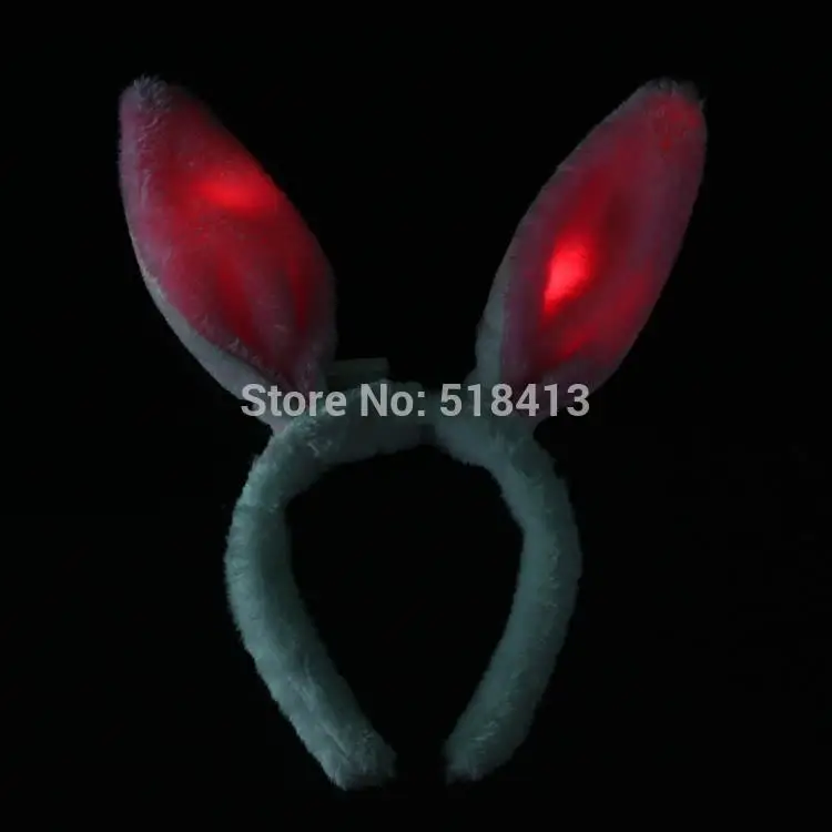 Buy Gags & Practical Jokes Luminous Rabbit Ear Head Band Headwear Flash Color Ears Sing Flicker 2021 on