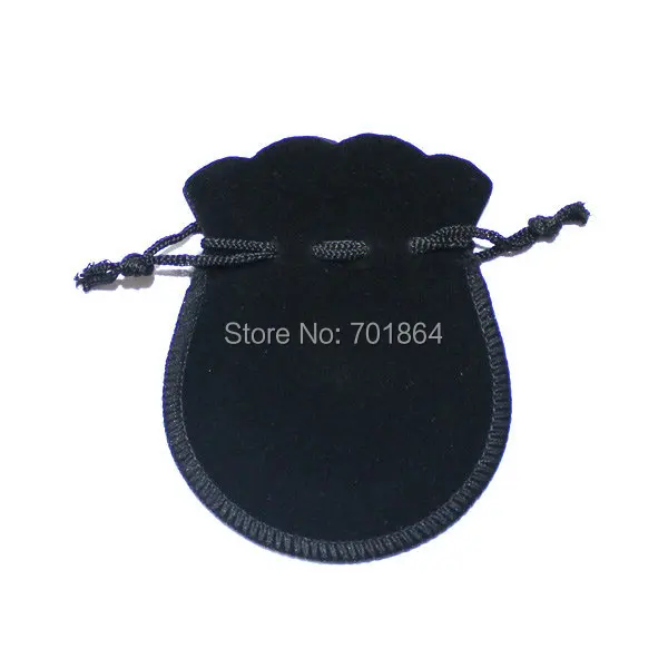 

10pcs/lot Plain Black Color Jewelry Velet Packing Pouch Packaging bag 7x9cm