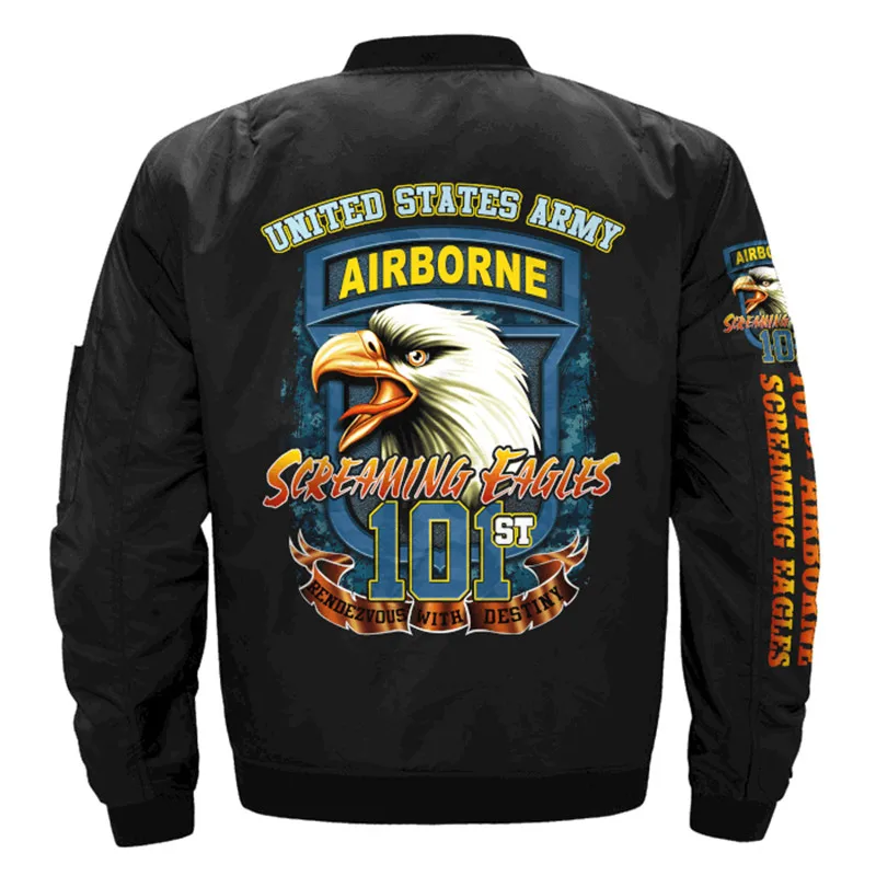 101ST AIRBORNE, кричащие орлы мужская куртка-бомбер, Прямая поставка и