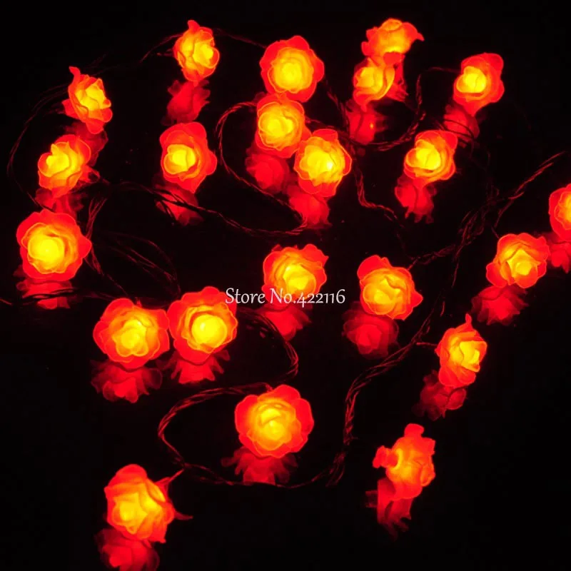 50 светодиодных розовых цветов сказочных рождественских огней Navidad украшения для