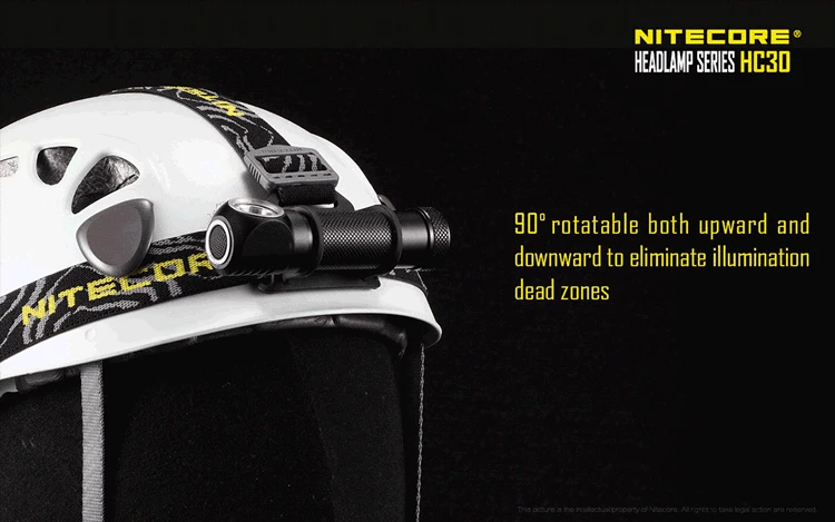 NITECORE HC30 HC30W налобный фонарь с зарядным устройством UM10+ 18650 аккумулятор CREE XM-L2 U2 1000LM водонепроницаемый налобный фонарь