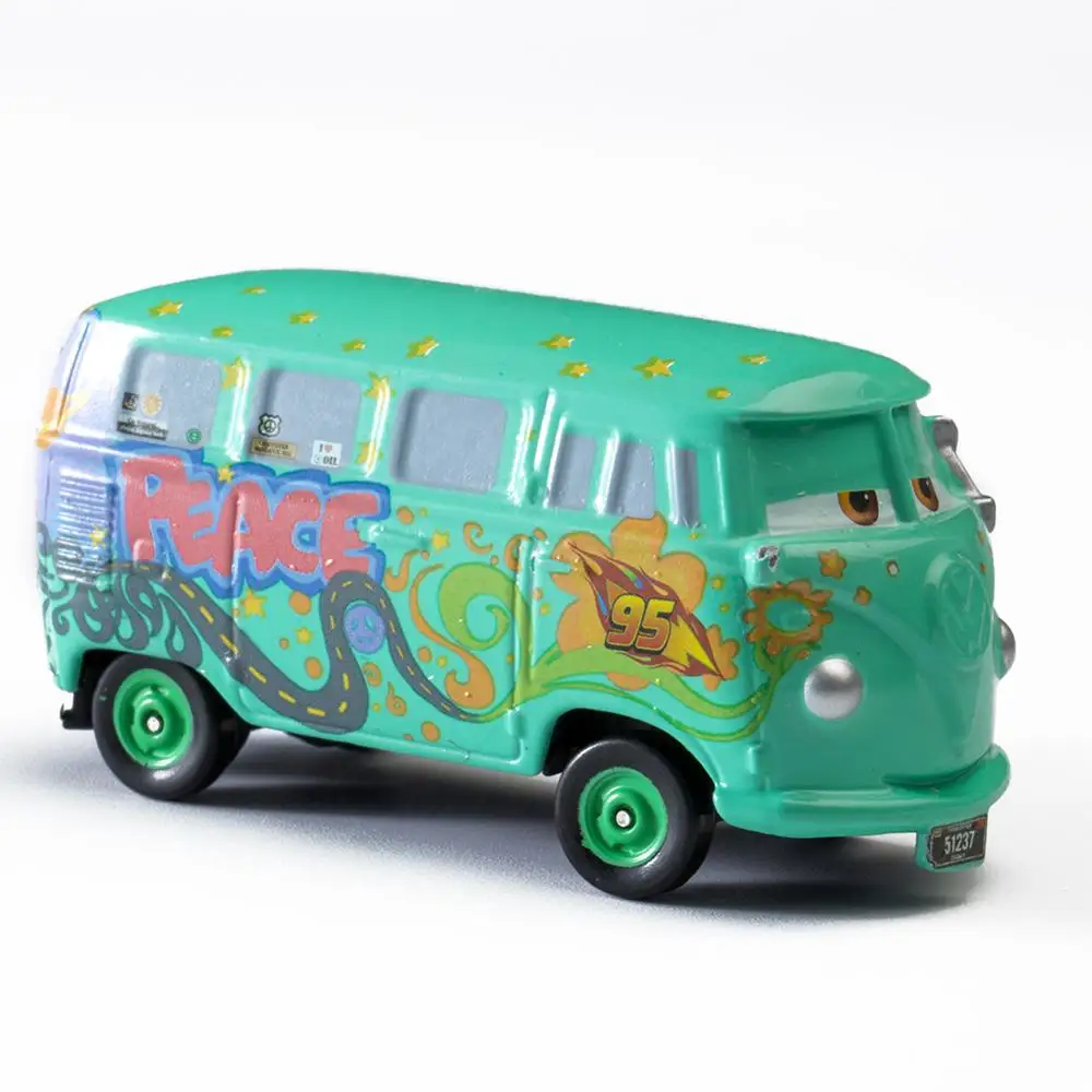 Disney Pixar Cars Fillmore Bus Lightning McQueen Mater Jackson Storm 1:55 литой металлический сплав модель