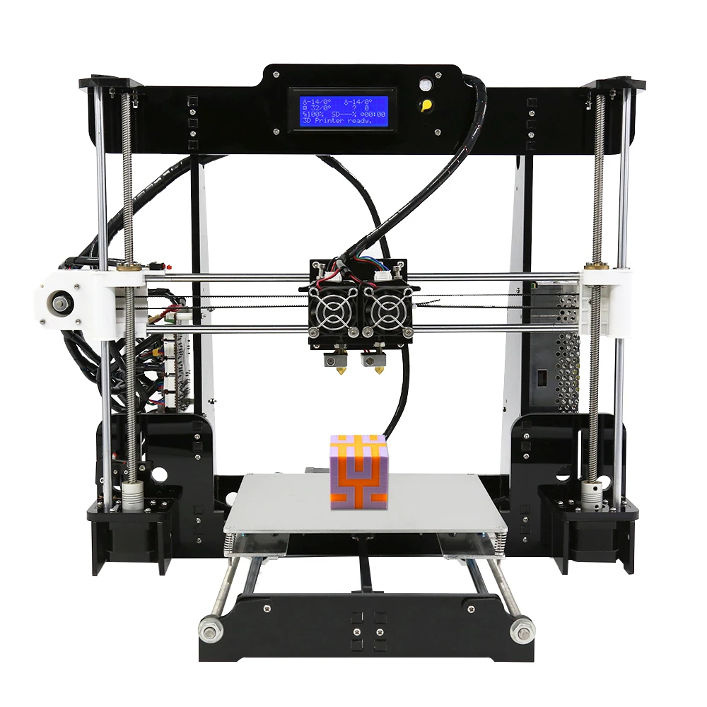 FDM двойной экструдер Prusa i3 3D комплект принтеров Anet A8M большой размер печатная