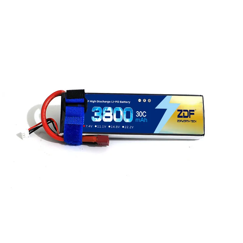 Аккумулятор ZDF 2S 3S 4S 6S 7 4 В 11 1 14 8 в 22 2 3800 мАч 30C RC LiPo для вертолета автомобиля лодки