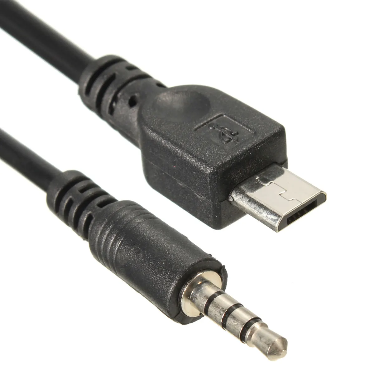 LEORY 40cm Micro USB 2.0 to 3.5mm AUX Автомобильный Разъем Аудио Кабель Шнур Для Мобильного