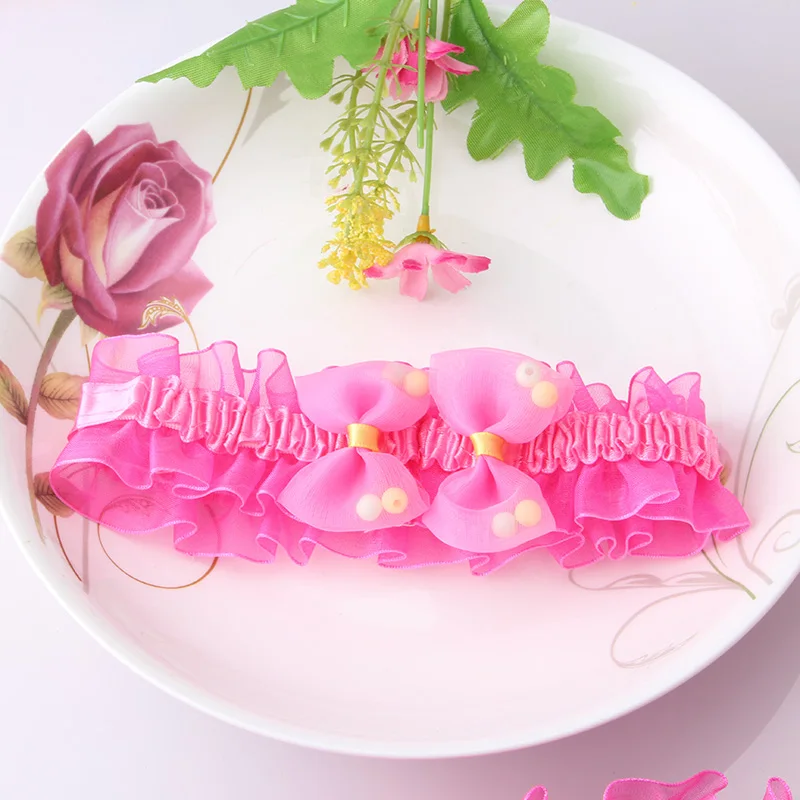 Новые эластичные резинки для волос с бантом и бусинами BB Красивая повязка на