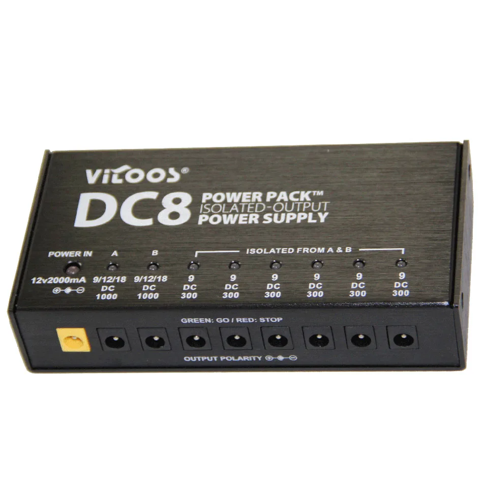 VITOOS DC8 высокое качество гитарные эффекты Питание 8 изолированные выходы
