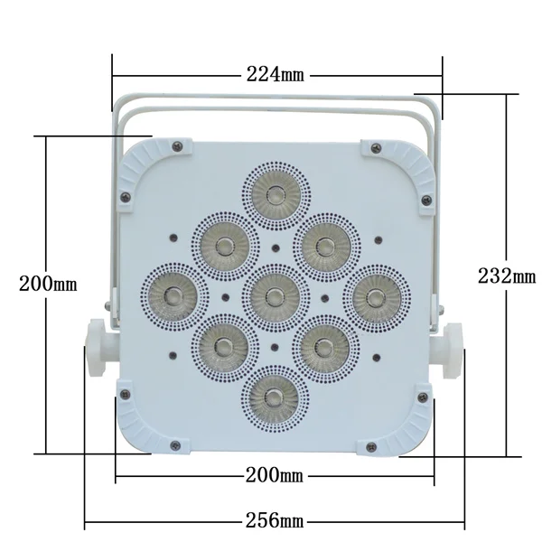 (6 шт. + чехол для полета) аккумулятор и беспроводной dmx 9x15 Вт rgbaw 5 в 1 светодиодный