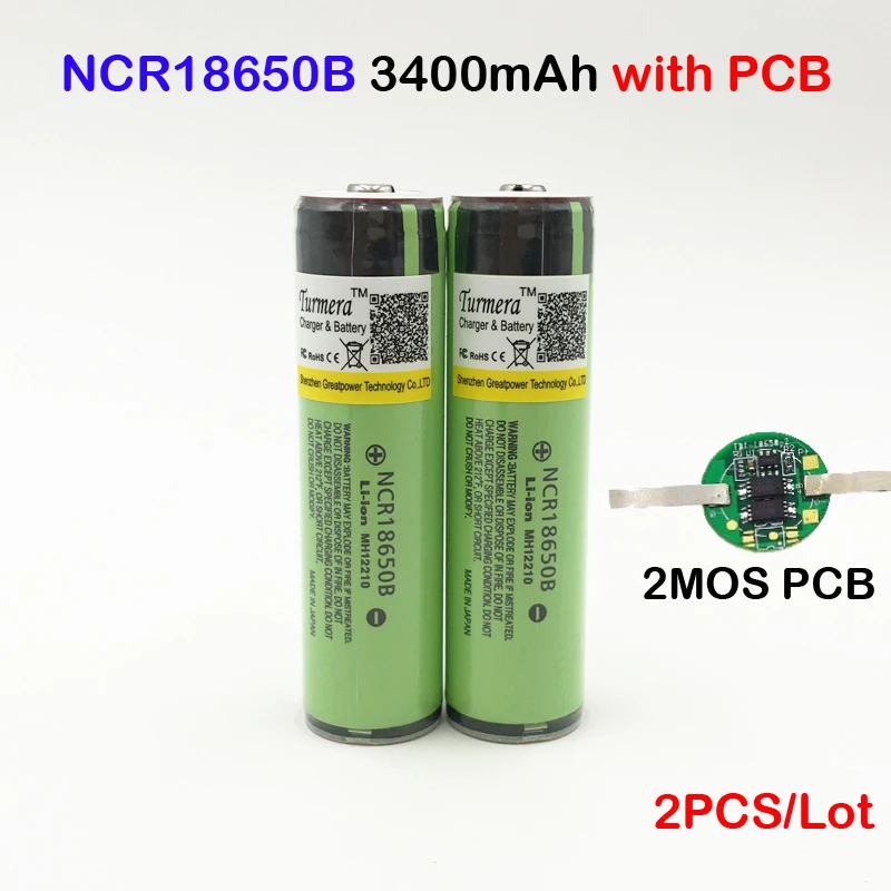 Ncr18650b 3400 мАч 3 7 в литий-ионная перезаряжаемая батарея PCB защитой 6 комплект наличии