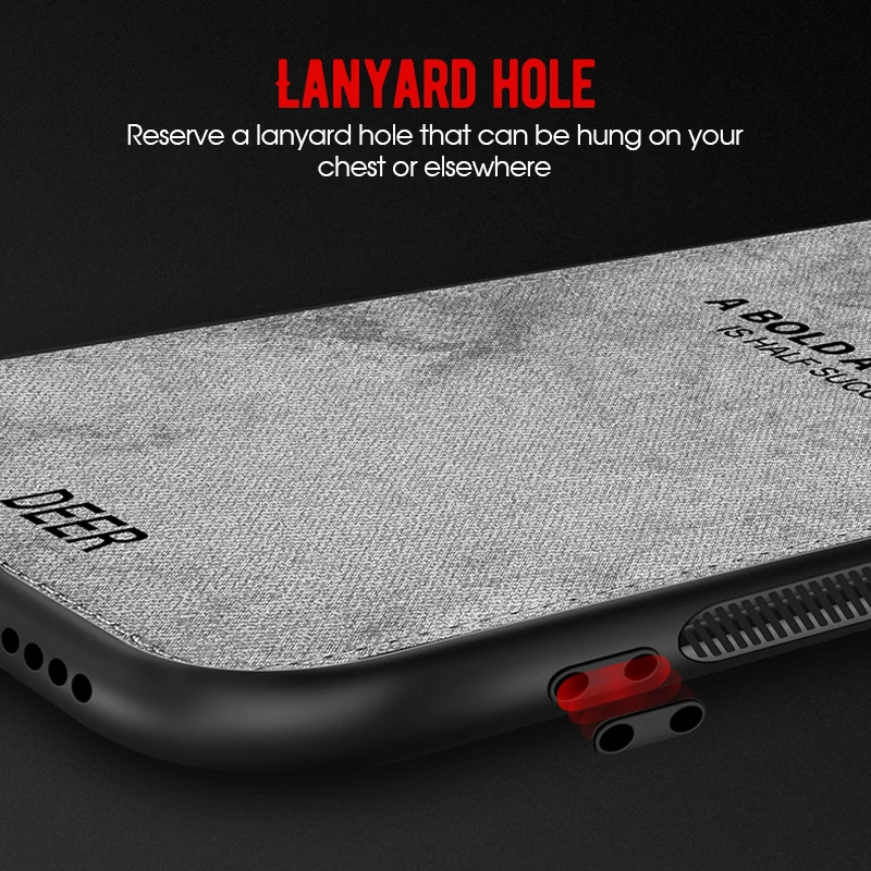 3D Deer Pattern Fabric Cloth Phone Cases for iPhone 7 6 8 6s Plus 11 Pro X XR XS Max TPU Bumper ShockProof Cover |