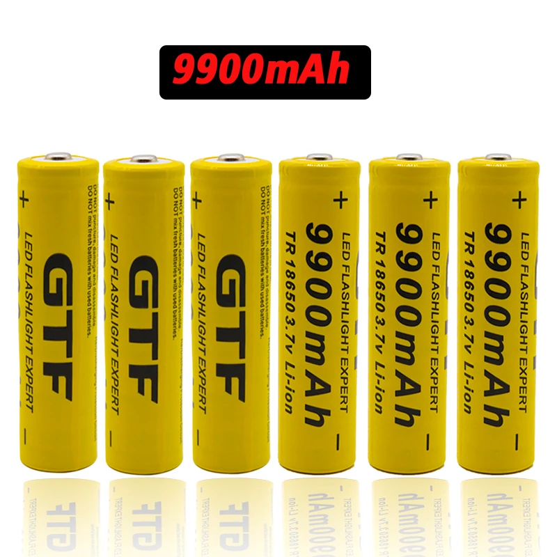 100% New original 3.7V 18650 Battery 9800mah Li-ion Rechargeable For LED Flashlight Torch or electronic gadgets Batteria | Электроника