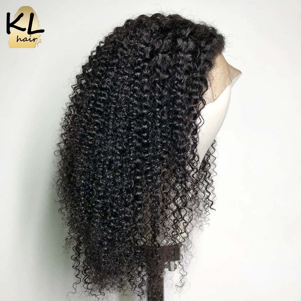 KL кудрявые вьющиеся волосы на кружеве парики для черных женщин предварительно