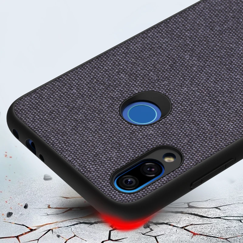 Чехол для Redmi Note 7 Pro Силиконовый ТПУ холщовый чехол накладка тканевый Xiaomi Note7 6 5