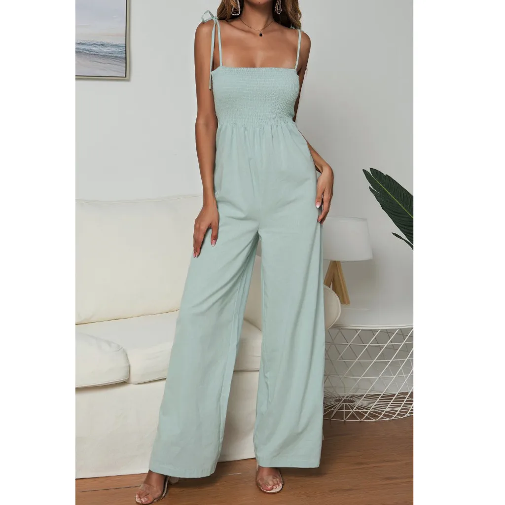 MAXIORILL женский комбинезон в горошек с принтом подсолнуха без рукавов Клубная одежда широкие брюки в горошек наряд оптом T3