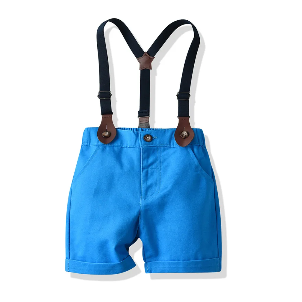 Комплект летней хлопковой одежды в клеточку с галстуком-бабочкой для маленьких