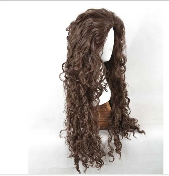 Длинные коричневые волнистые синтетические парики Bellatrix Lestrange термостойкий
