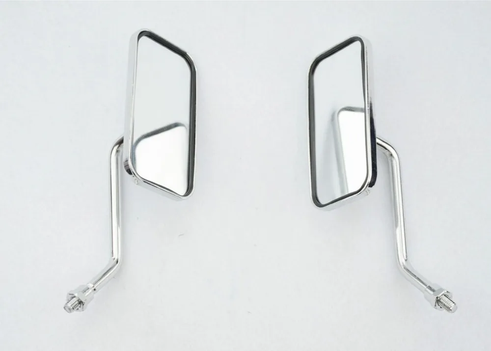 GOOFIT Square L Gloss Chrome 8 мм зеркало заднего вида для мопеда скутера уличного велосипеда
