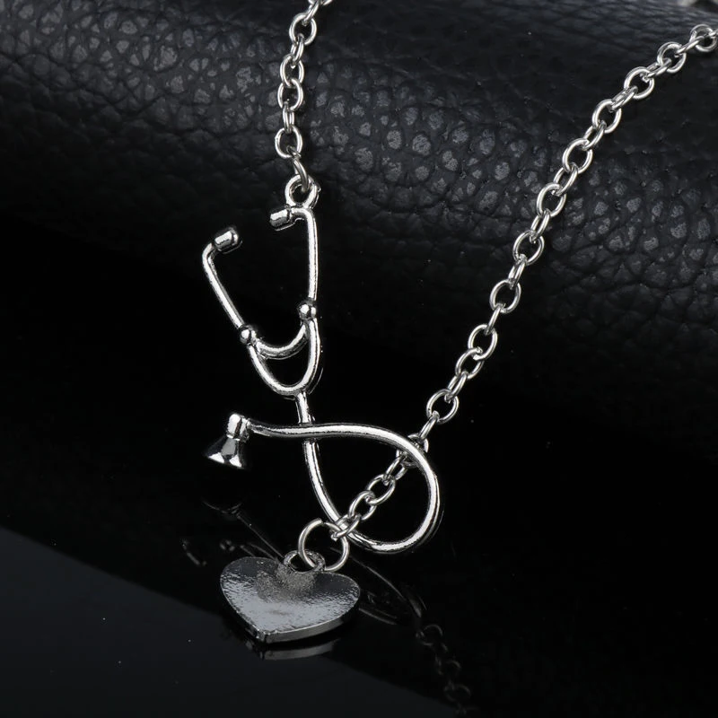 Женское Ожерелье чокер с сердцем модное медицинское ожерелье стетоскоп подвески