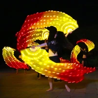 fire performance belly dance led fans 180cm props belly dance accessories strong lights hand veil fans rechargeable