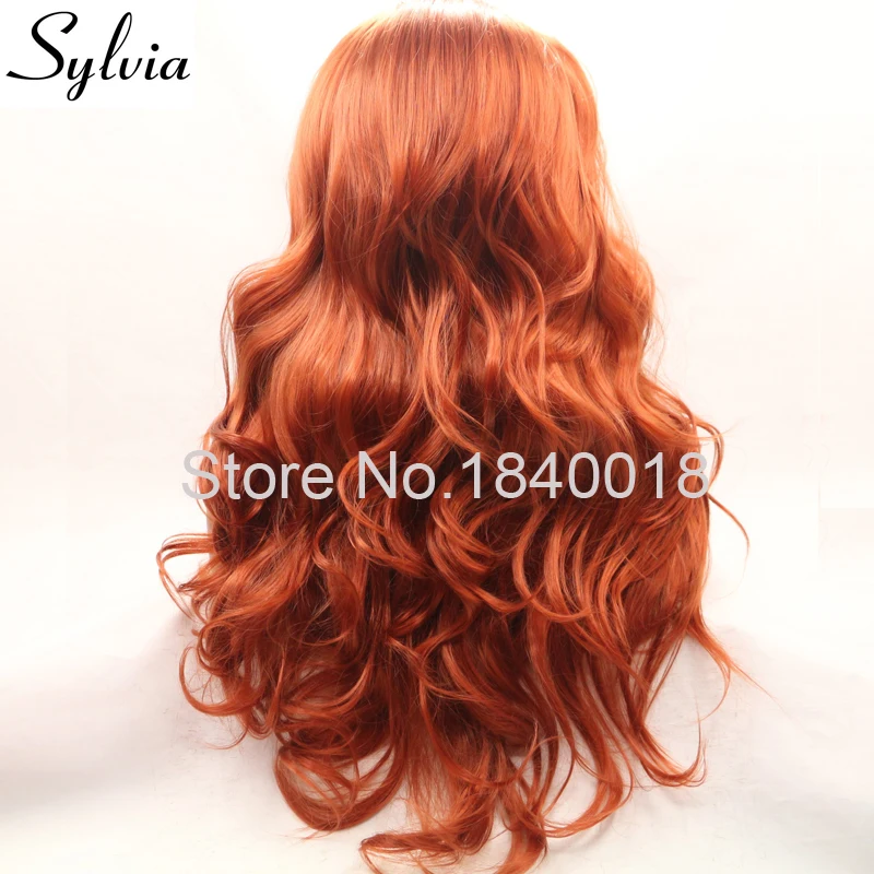 Sylvia 360 # волнистые синтетические кружевные передние парики свободный пробор
