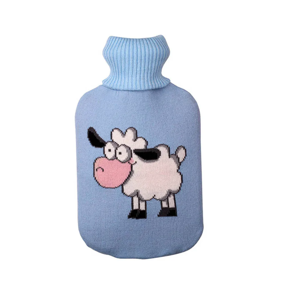 Little sheep Вязаный шарф только для 2000 мл заполненный водой горячая сумка для бутылок с водой для согревания рук Термочехол - Цвет: Little sheep