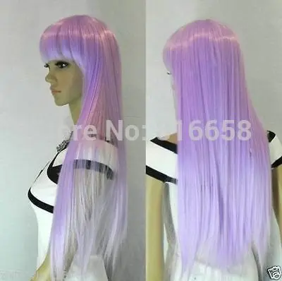 БЕСПЛАТНАЯ ДОСТАВКА&gt&gt&gt КОСПЛЕЙ Длинные Прямые Светло Фиолетовый Парик