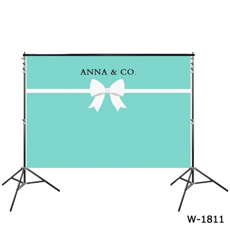 

Custom Tiffanyblue Sweet Backdrop Breakfast Tiffanyblue Themed Party Backdrops Personalize Bow Tie Themed Party Backdrops