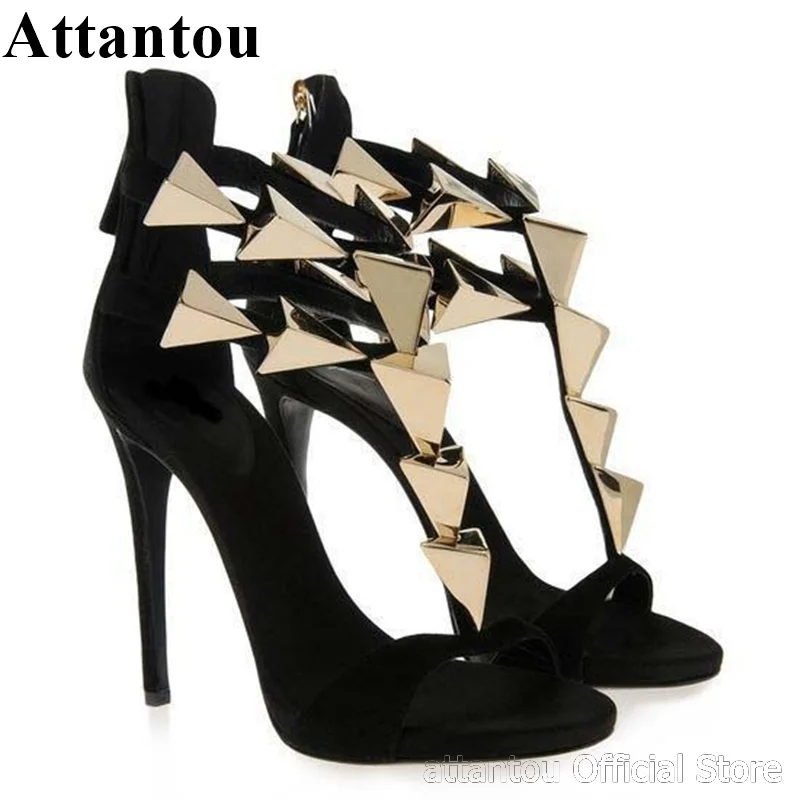 

Plus size 35 to 43 Platform Sandals Ladies Thin High Heel Zipper Heeled Women Sexy Punk Shoes Black Nude