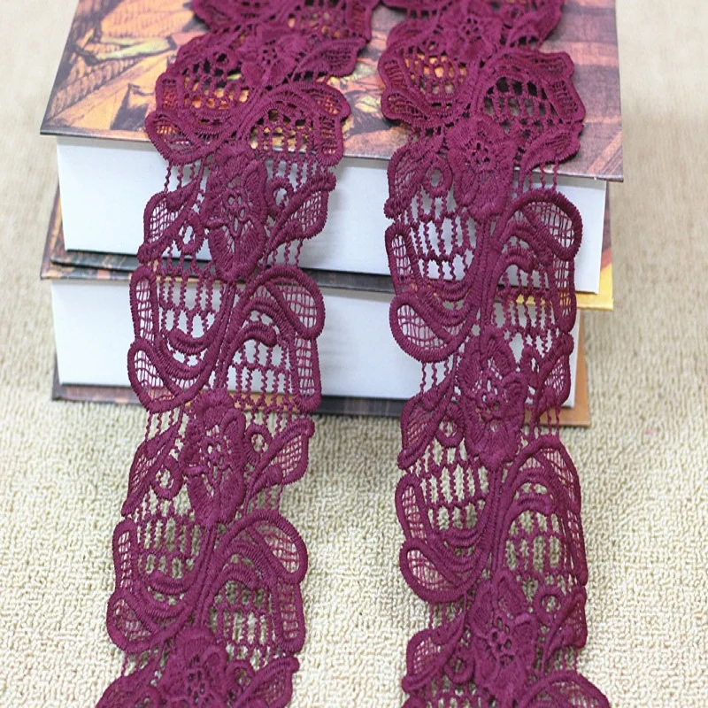 2 ярда/ширина 10 см винно-красная кружевная отделка домашнее украшение аксессуары