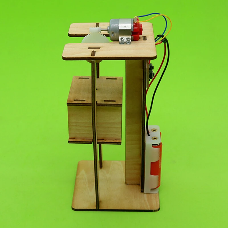 Соберите DIY Электрический подъемник развивающие игрушки для детей материал
