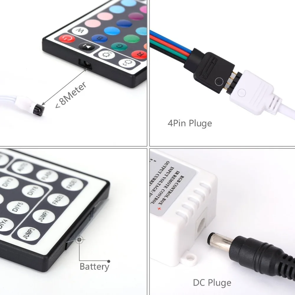 1 шт. RGB светодиодный контроллер 12V 6A 44Key Мини ИК пульт дистанционного управления