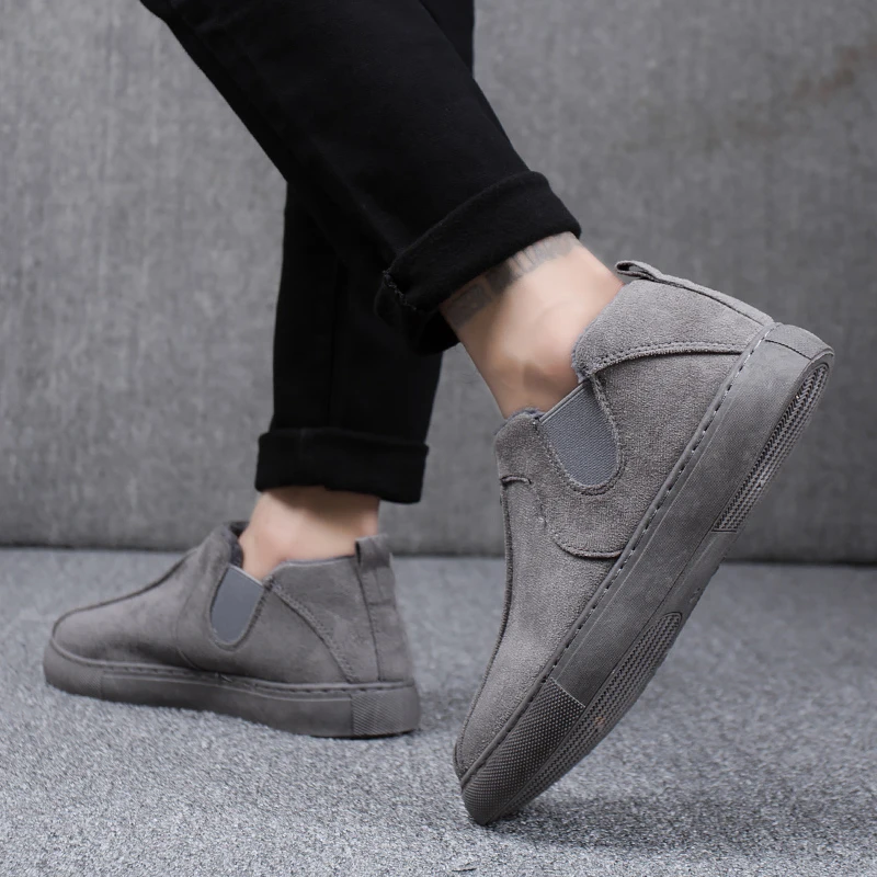 

Hot Sale Snow Boots Men High Top Cotton Shoes Classic Fashion Slip-On Comfortable Warm Winter Boots Men Size 39-44 Botas Hombre